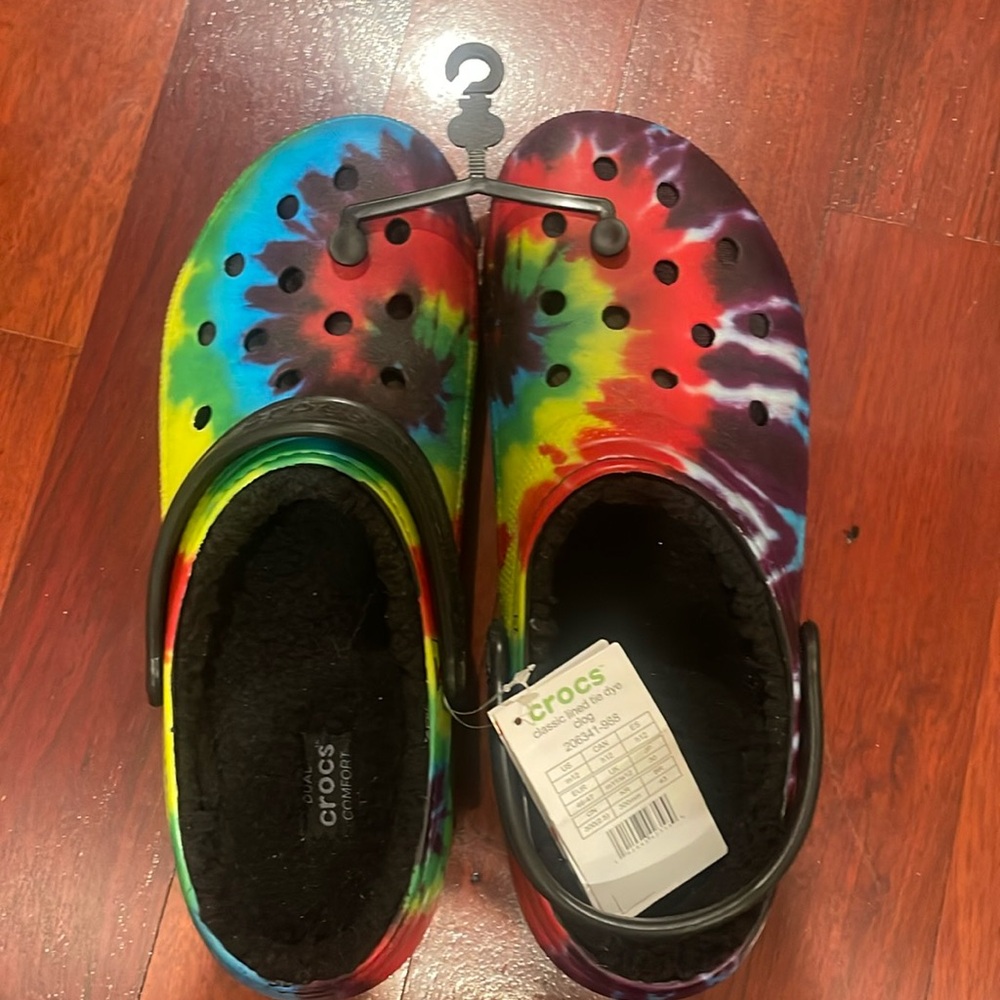 Crocs unisex classic lined tie dye clog